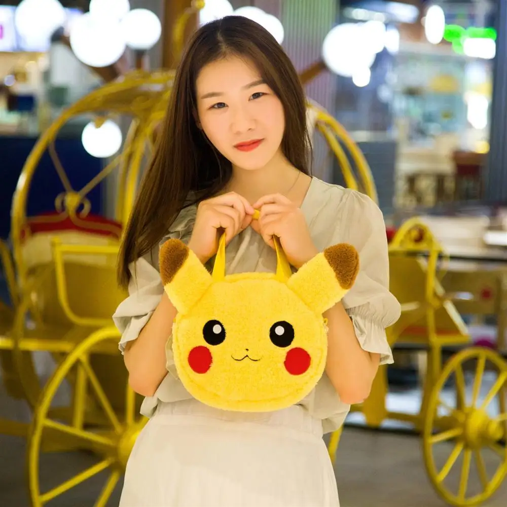 20 см * 25 креативные плюшевые рюкзаки Kawaii Pikachu мягкий милый ранец кукла сумка на