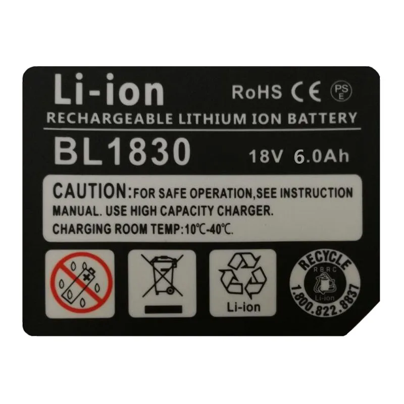 BL1830 BL1840 BL1850 BL1860 бирка литий-ионная батарея этикетка для Makita 18 в 3000 мАч 4000 мАч 5000 мАч 6000 мАч литий-ионная батарея