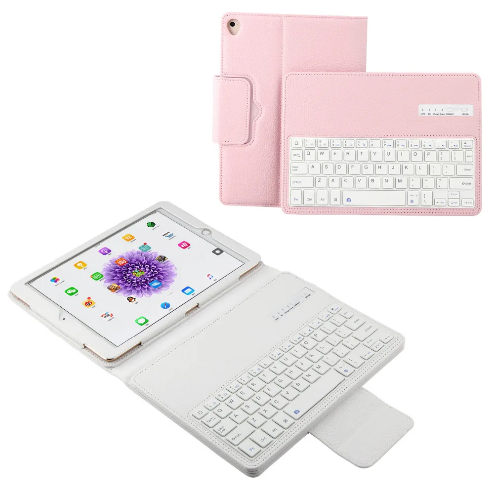 Съемный кожаный чехол с клавиатурой и Bluetooth для Apple iPad 9 7 2018 2017
