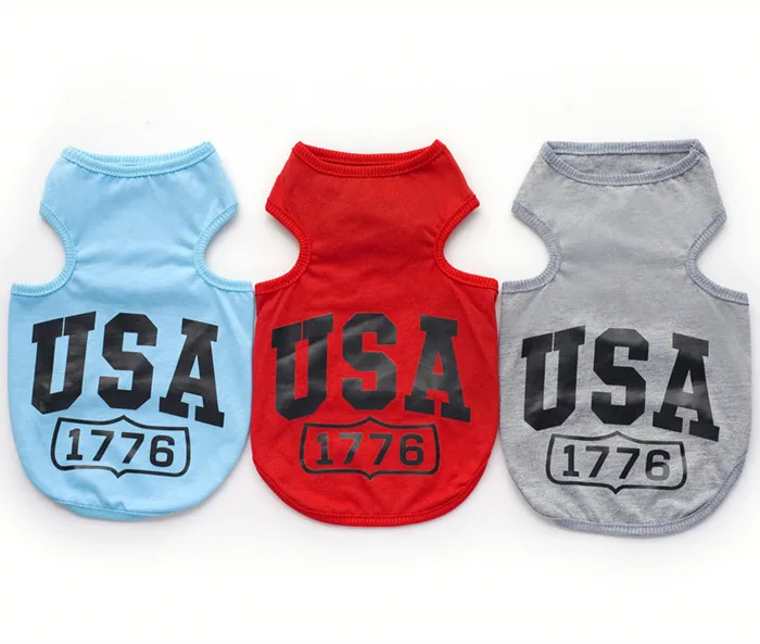 2015 USA Pet Dog adidogs vest summer style Clothes for Dogs Clothing cachorro ropa para perros XS size clothing small dogs |