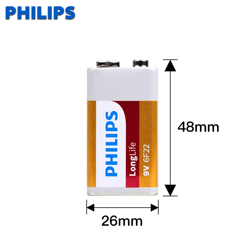 2 шт/philips PP3 6F22 6LR61 MN1604 9V Супер сверхмощные сухие батареи не перезаряжаемые для радио камеры