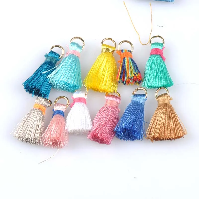 mix color Silk Tassels Pendants With Macrame For Jewelry Accessory Making DIY Material Findings 20pcs cp1894 | Дом и сад