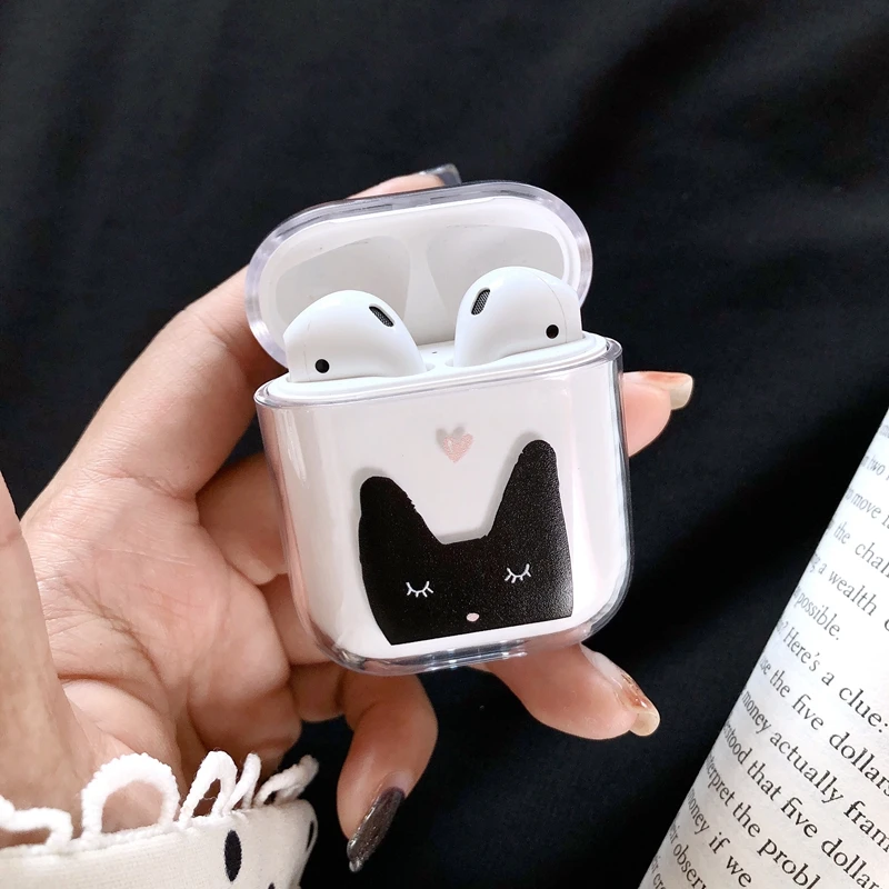 Чехол для Apple Airpod, милая Беспроводная bluetooth-гарнитура для Airpods, 1:1, аксессуары, Прозрачная Жесткая защита, Etui