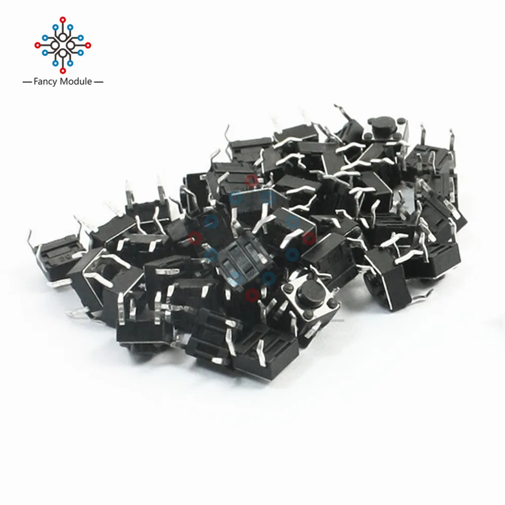 Тактильный кнопочный переключатель 20 шт. тактный 6X6X4.3mm 4 контактный DIP|dip switch|dip push