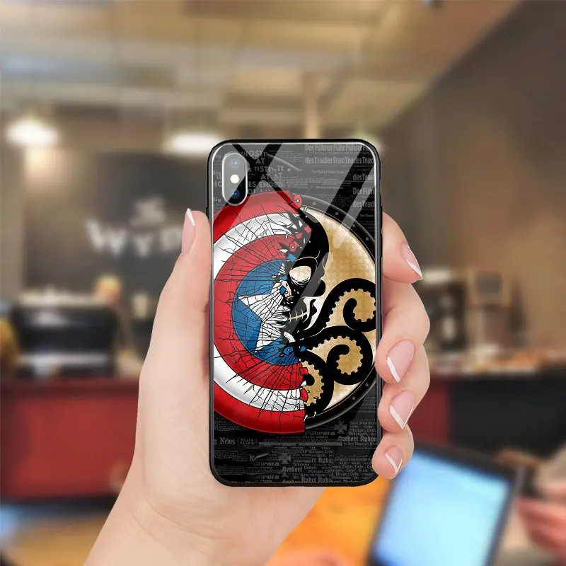 Закаленное Стекло случаи мобильного телефона чехол для iPhone 5 5S SE 8 7 6 S Plus X XR XS Max 10