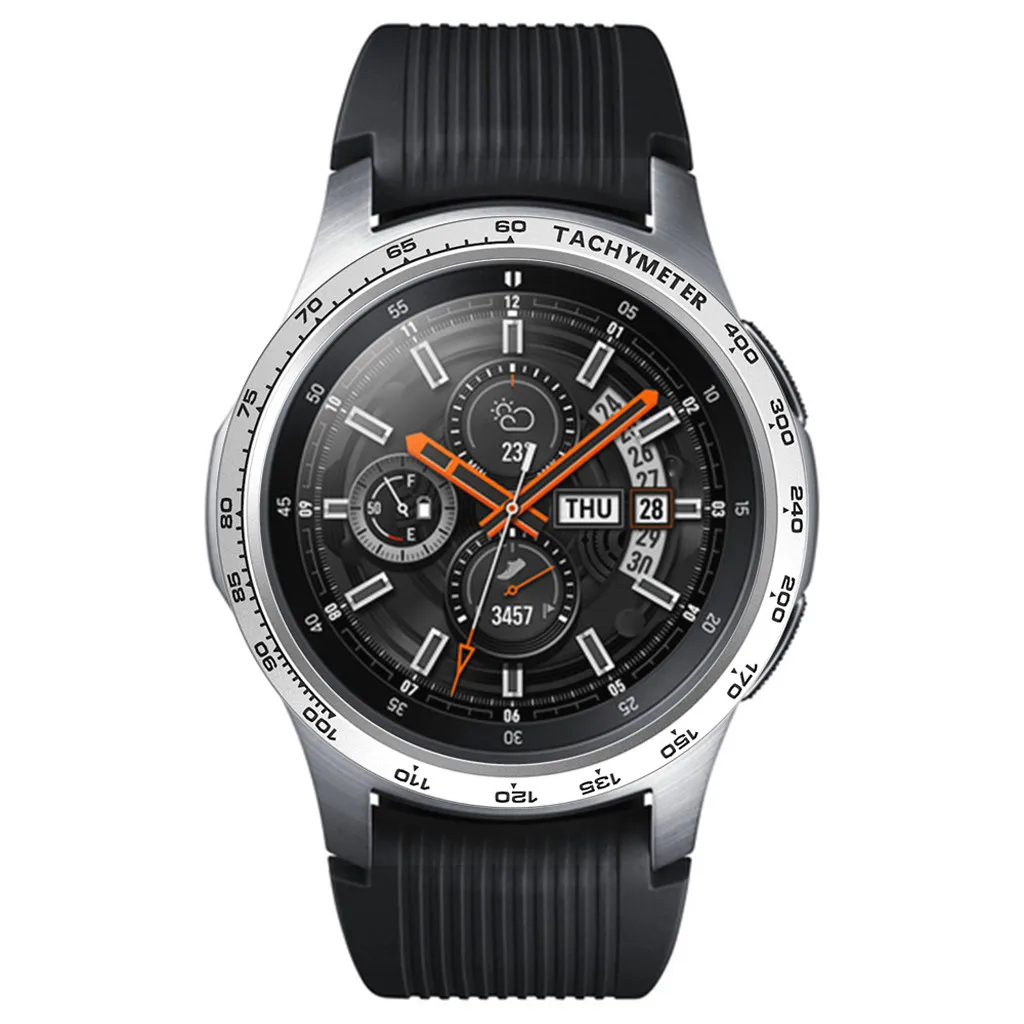 Для samsung Galaxy Watch 42/46 мм рамка кольцо клейкая крышка против царапин Металл Нержавеющая сталь Смарт часы аксессуары#531