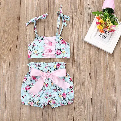 2 шт. цветочный купальный костюм для маленьких девочек комплект бикини