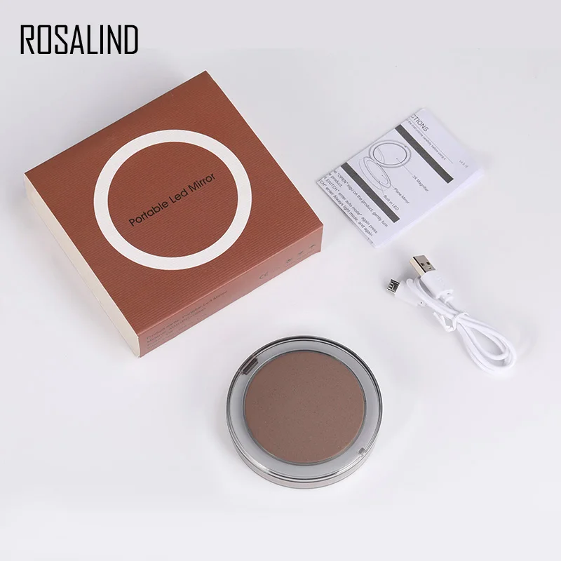Компактное портативное зеркало ROSALIND с увеличительным карманом для макияжа со