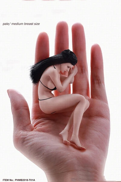 T01A(Pale) Коллекционная фигурка, кукла 1/12, масштаб, женское тело, фигура с головой, скульптурная, супер гибкая, бесшовная, тело, загар, бледная кожа - Цвет: T01A(Pale)