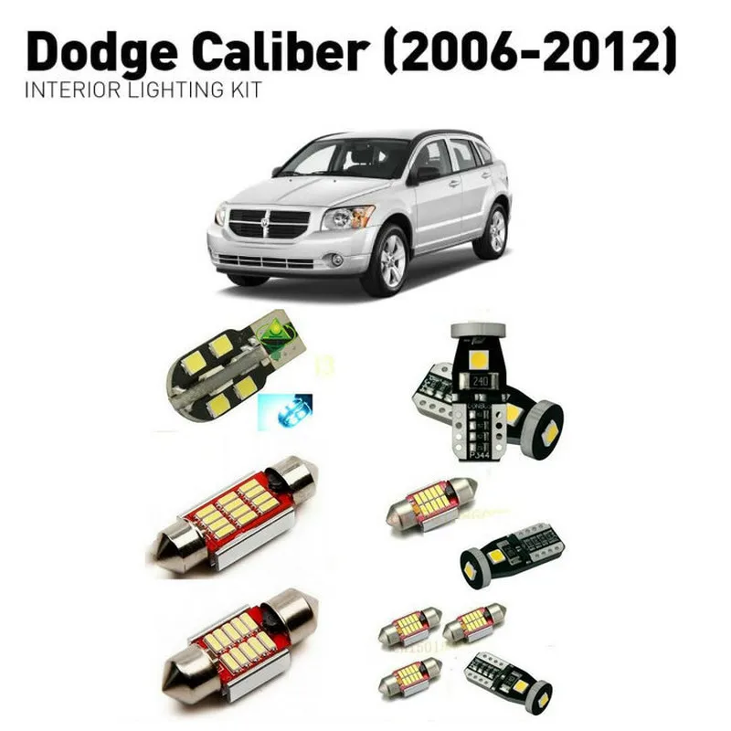 Светодиодные внутренние фары для Dodge caliber 2006-2012 8 шт. светодиодные автомобилей