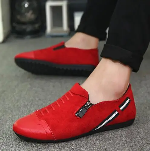 2018 New fashion comfortable men Red casual shoes Men Flats Shoes Moccasins Loafers zapatos de hombre sneakers | Обувь