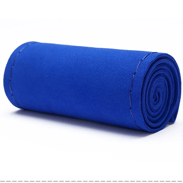 blue 1 шт 37/38 см DIY авто крышка рулевого колеса замши Материал чехол рулевого колеса автомобиля иглы и нити аксессуары для интерьера - Название цвета: blue