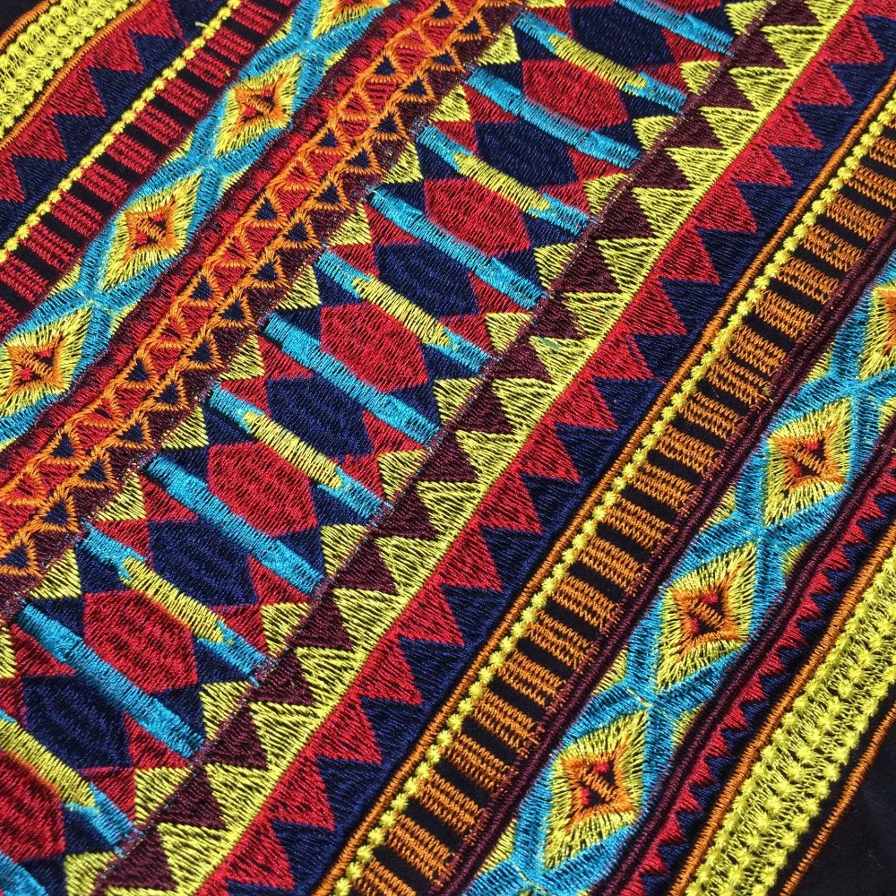 Miao вышивка hmong nent тканая кружевная швейная накладка лента в рулоне бохо, этнический Этническая Цыганская DIY аксессуар Индия тайская