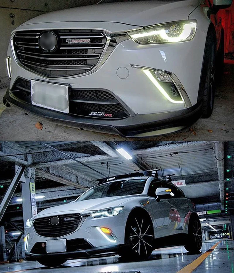 Для Mazda CX-3 CX3 желтое реле сигнала поворота 12 в Водонепроницаемый Автомобильный светодиодный DRL Дневной ходовой светильник Дневной светильник SNCN