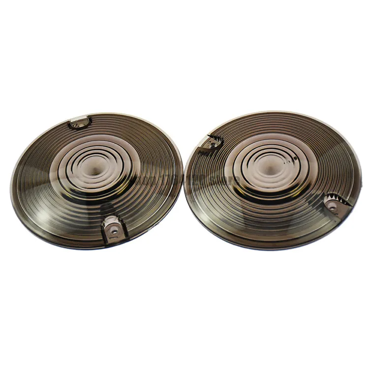 2pcs smoke 2pcs/4pcs Motorcycle Turn Signal Light Cover Red Clear Smoke Orange Lens For Harley Touring Electra Glides Road King Ultra Glide - Цвет: 2pcs smoke