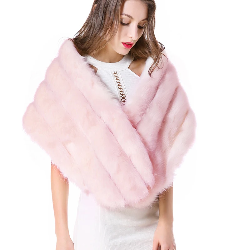 Винтажное Женское пальто ZADORIN из искусственного меха элегантное пончо лисьего