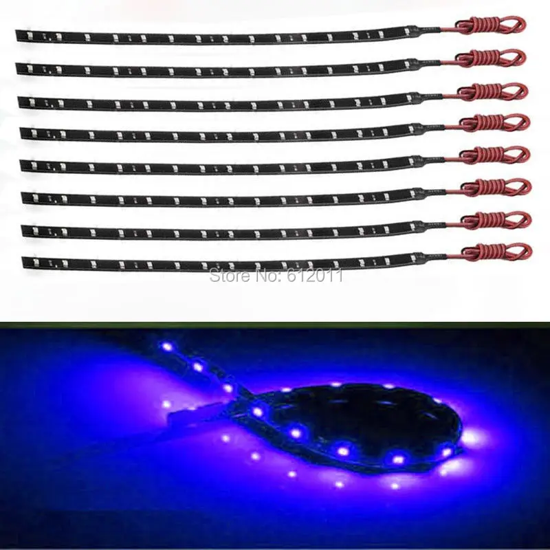 30 см 12 дюймов 15 LED 12V 3528 SMD гибкая водонепроницаемая полоса для автомобиля красный