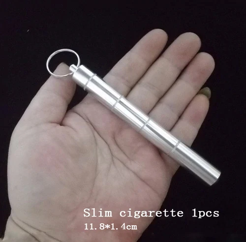 TLXCSY-5J-1PCS(thin) Портативный портсигар анти-давление Водонепроницаемый Многофункциональный табачный бак Металлическая Пепельница бутылка для хранения зубочистка бутылка - Цвет: TLXCSY-5J-1PCS(thin)