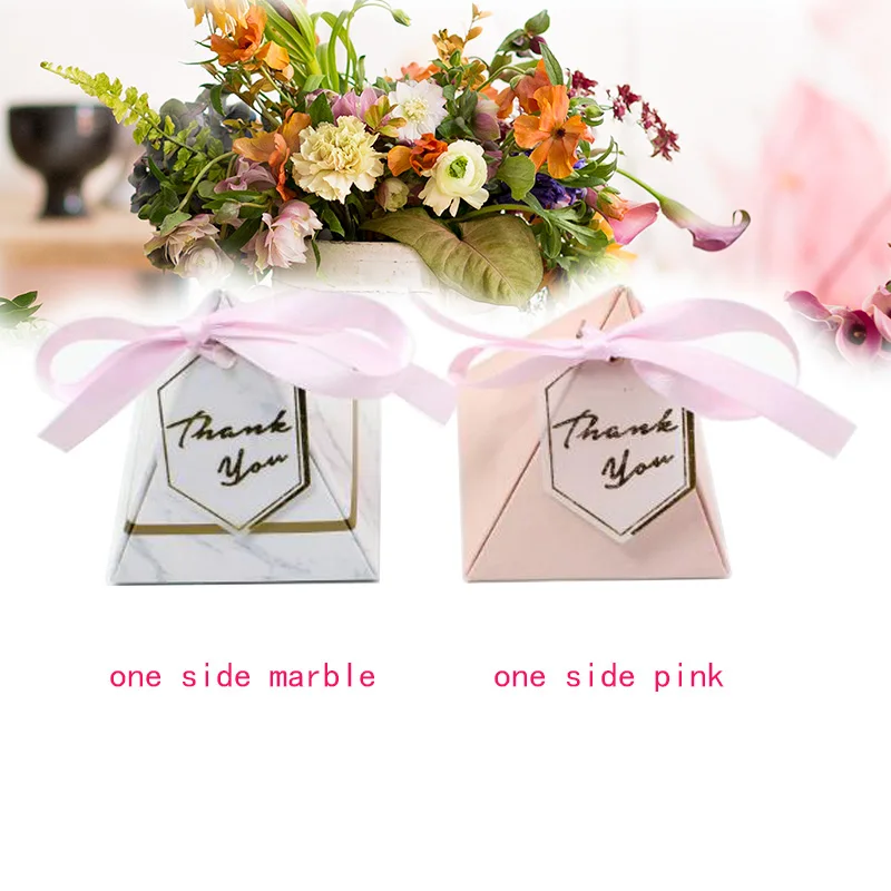 100 шт. Новинка креативная треугольная пирамида мраморная Стильная коробка для