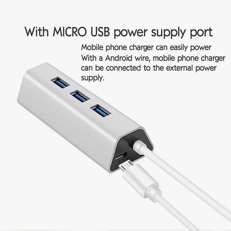 Acasis USB 3 0 концентратор 4 порта алюминиевый мульти usb-хаб с адаптером питания