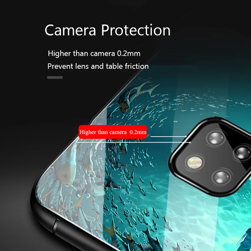 Luminous Phone Case For Huawei Honor Play 8X Max 9 10 Lite Mate 20 Pro P10 P20 Plus Nova 3 Tempered Glass Cases |