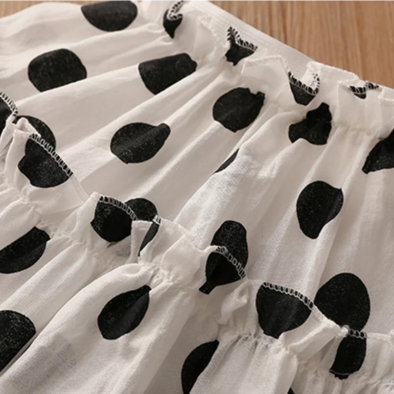 Vintage polka dot girls tutu skirt summer cotton kids clothes Girls Princess Party Ballet Dance Tulle Skirts Pettiskirt children |