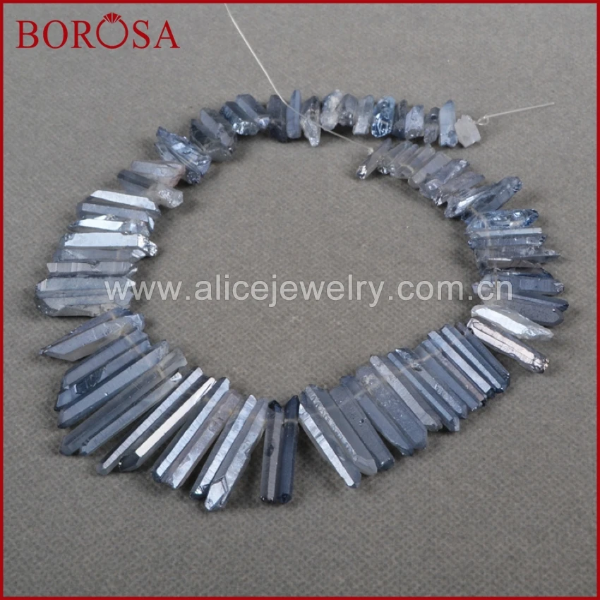 BOROSA 5 нитей Радужный кластер Aura титановый кварцевый кристалл точечный кулон