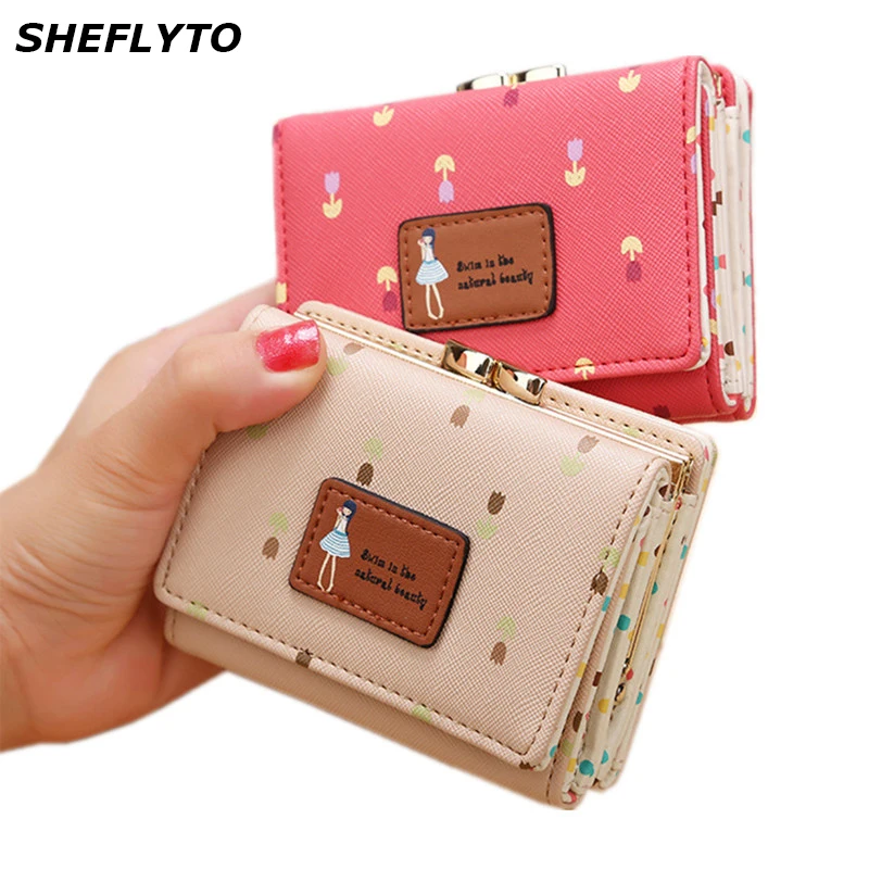 2018 Роскошные брендовые маленькие кошельки женские кожаные милые Hasp Короткие