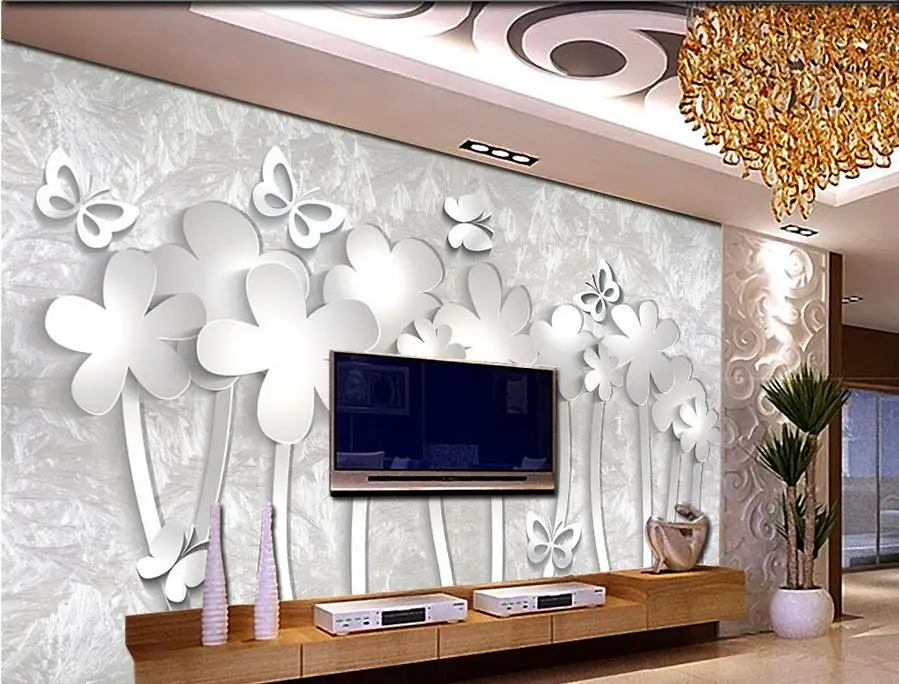 Домашний декор пасторальные обои 3D цветы спальня фрески фон настенная