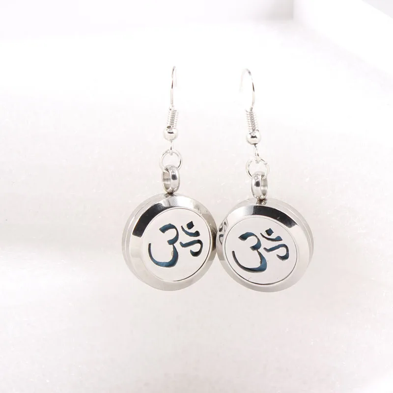 20 мм круглый крест эфирный диффузорный медальон с маслами серьги для женщин духи