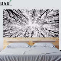 3d stereo black white abstract branches forest woods headboard wall sticker trees viny mural wall waterproof bedroom home decor