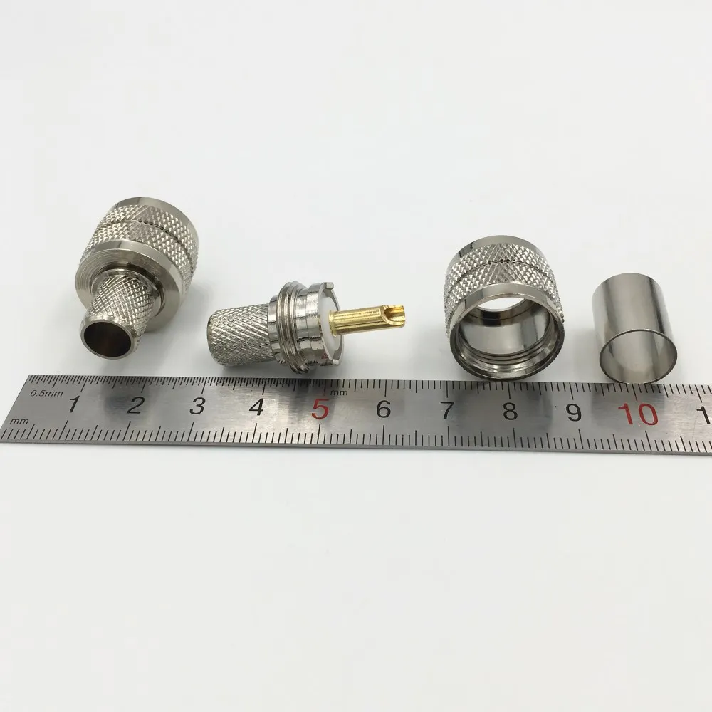 5 шт латунный UHF PL 259 Мужской Разъем PL259 зажим для RG8 RG213 RG165 7D FB RF кабель прямой
