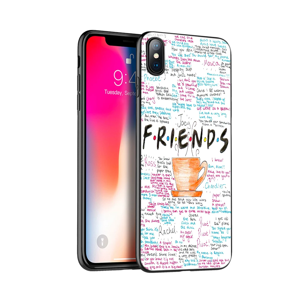 Черный чехол из ТПУ для iphone 5 5s se 6 6s 7 8 plus x 10 силиконовый XR XS 11 pro MAX Friends TV Show