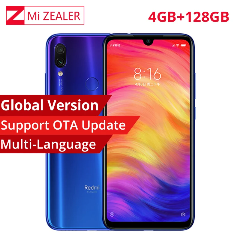 Xiaomi Redmi Note 7 4 Гб + 128 ГБ Восьмиядерный процессор Snapdragon 660 6 3 МП двойная камера 19 5