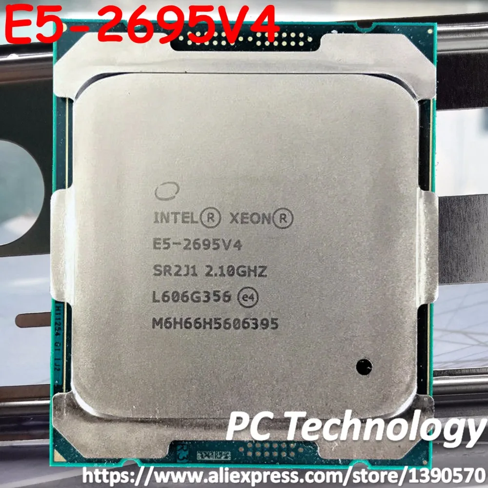Оригинальный процессор Intel Xeon Φ 2 1 GHz 45M 18 Core 120W 14nm E5 2695V4 V4 CPU 2695 Бесплатная доставка