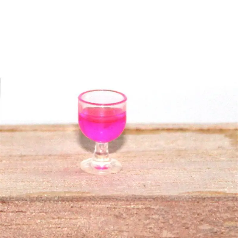 

3PCS 1:12Miniature Doll House Mini Cocktail Red Wine Model Accessories Dollhouse