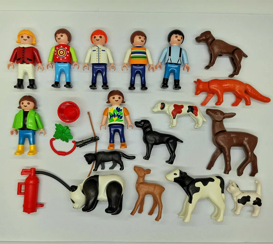 17 шт. Playmobil Geobra детские животные Свободные Фигурки A74Q|Игровые фигурки и