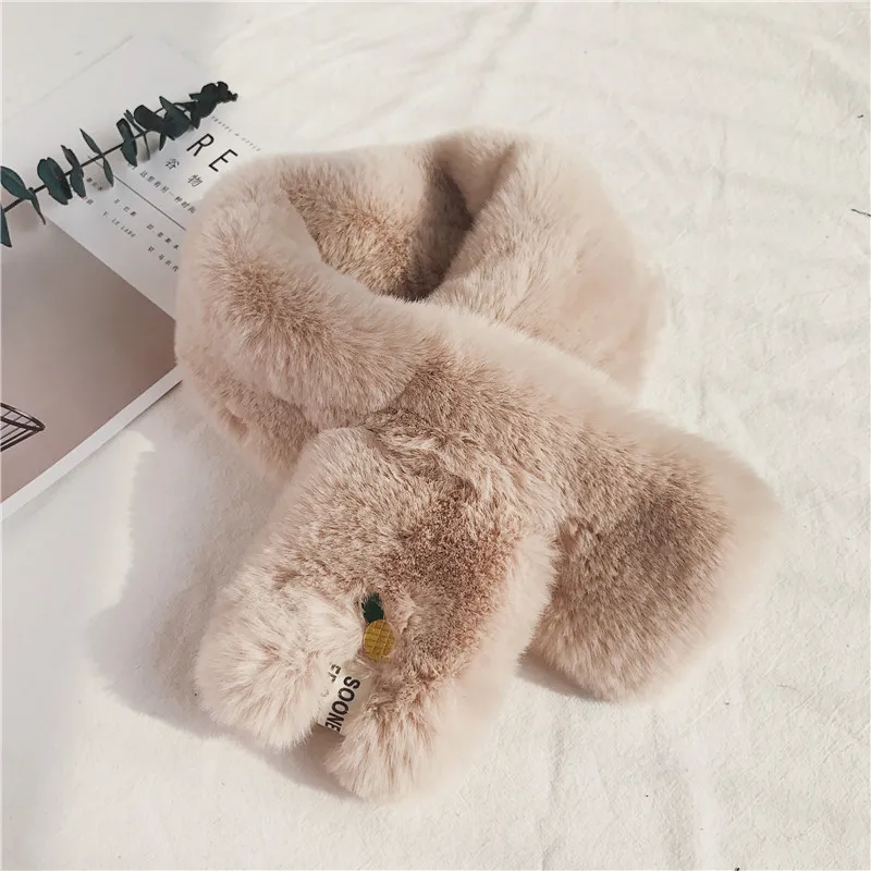 2017 TOYOOSKY New Fashion Winter Scarf Imitation Rabbit Skin Solid Many Colours Pineapple Ring For Women | Аксессуары для одежды