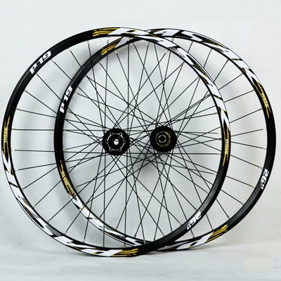 27.5 black hu golden Колеса для горного велосипеда PASAK 26 27,5 29 дюймовые велосипедные колеса большая ступица 6 когтей DH AM колеса 15 мм 20 мм 12 мм 9 мм через ось колеса обода - Цвет: 27.5 black hu golden