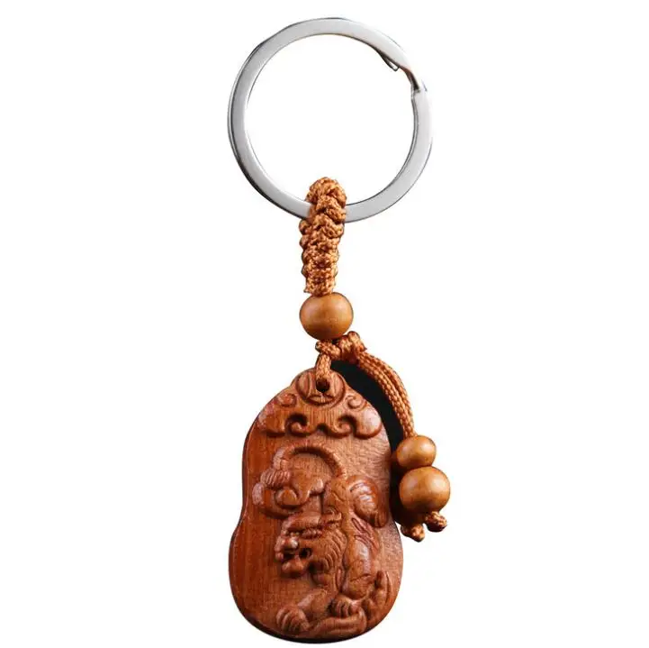 Китайский персиковое дерево резное слово безопасное и благоприятное Двенадцать