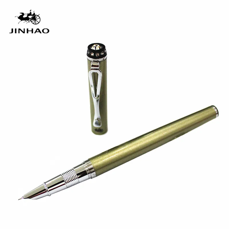 13 Jinhao 301 Роскошная Алмазная ручка 0,38 мм дополнительный тонкий наконечник авторучка металлическая ручка для письма чернильные ручки офисные школьные принадлежности Рождественский подарок - Цвет: 13