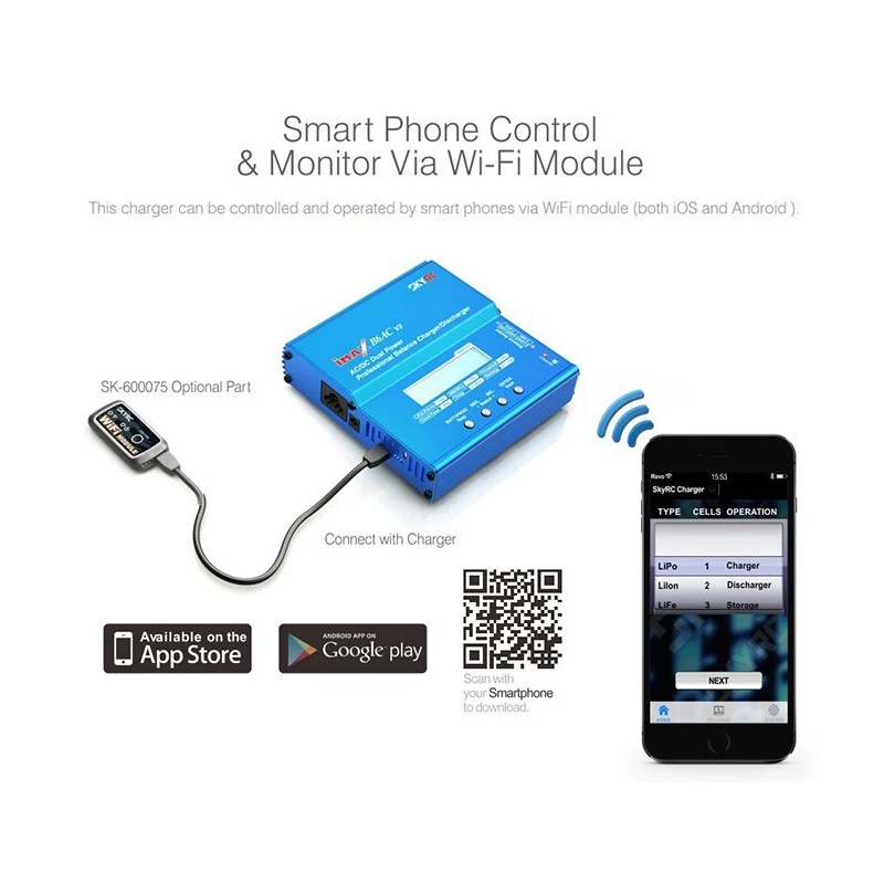 SKYRC зарядное устройство iMAX B6AC V2 6A LiPo LiFe Li Ion ЖК дисплей Дисплей Батарея баланс