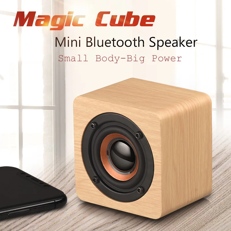 Горячая мини деревянная Bluetooth колонка Беспроводная портативная Hi Fi большая