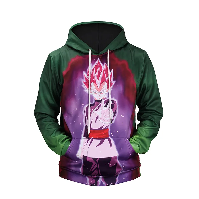 Принтом из мультфильма Жемчуг дракона супер сын Goku vegeta Vegetto Gogeta толстовки Saiyan 3D