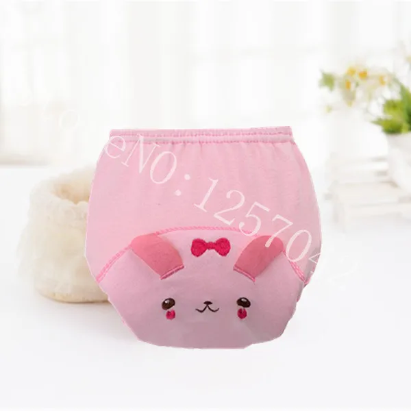 Pink Rabbit Детские хлопковые тренировочные штаны трусы детские подгузники многоразовые тканевые Подгузники моющиеся Младенцы детское нижнее белье пеленка - Цвет: Pink Rabbit