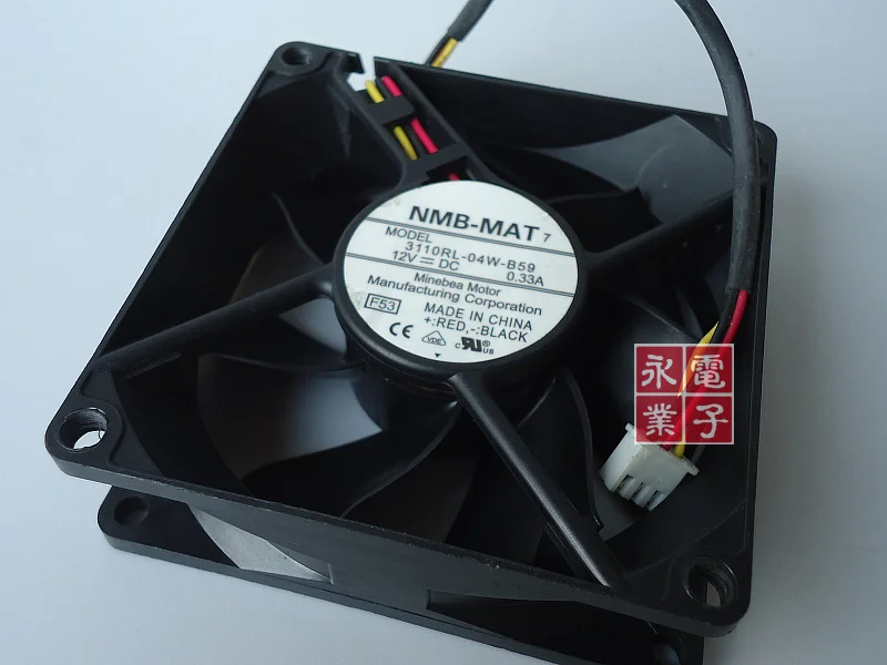 NMB MAT 3110RL 04W B59 F53 DC 12V 0.33A 80x80x25 мм 3 Провода Сервер вентилятор охлаждения|Кулеры и