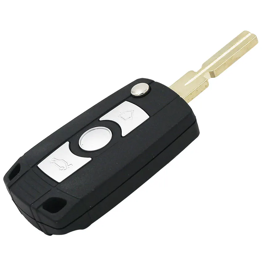 3 button modified folding Flip Remote Key Fob shell case for BMW 5 7 series E81 E46 E39 E63 E38 X5 Z3 Z4 HU58 uncut blade | Автомобили и
