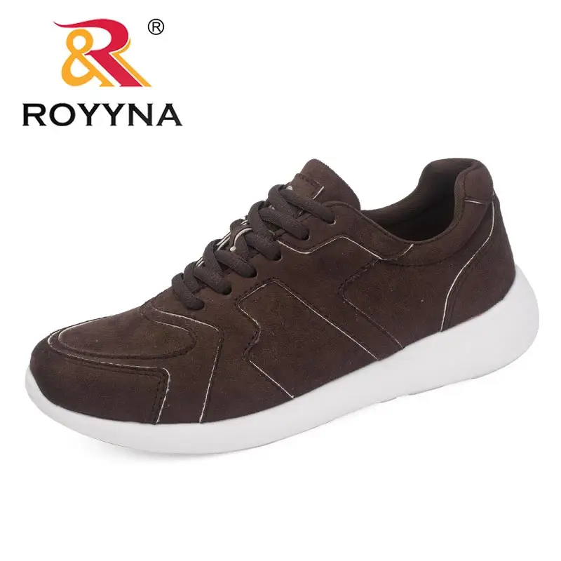 ROYYNA/Новое поступление; Популярные стильные женские уличные кроссовки на плоской подошве; женская повседневная обувь на шнуровке; удобная обувь; - Цвет: DARK BROWN