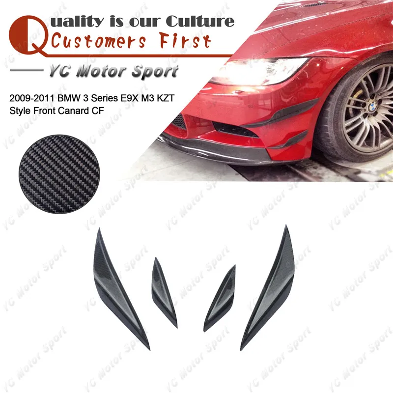 

Автомобильные аксессуары Стильная передняя утка KZT из углеродного волокна 4 шт. подходит для 2009-2011 3 серии E9X M3 передний бампер утка