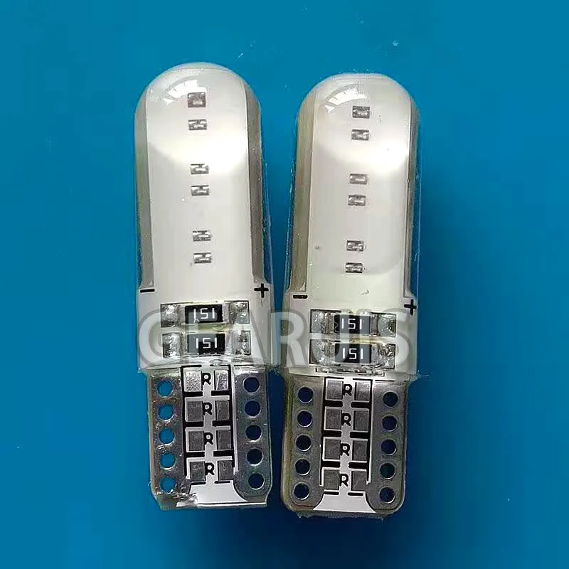 100 шт./лот T10 силиконовый cob 12 чипов led 33*12*9 мм 194 W5W Автомобильная боковая